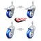 Service Caster 4 Inch Blue Polyurethane Swivel 10mm Stem Caster Total Lock Brake SCC, 2PK SCC-TSTTL20S414-PPUB-BLUE-M1015-2-S2 - alternate 2